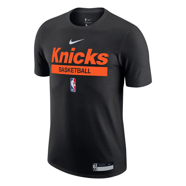 Nike Knicks On Court 22-23 Black Practice Tee - Front View