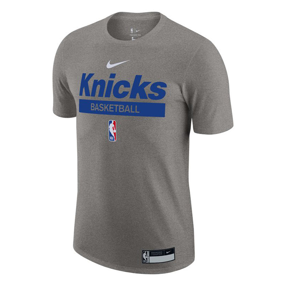 Nike Knicks On Court 22-23 Grey Practice Tee - Front View