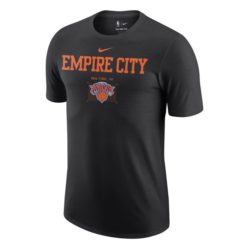 Nike Knicks Empire City Black Tee - Front View