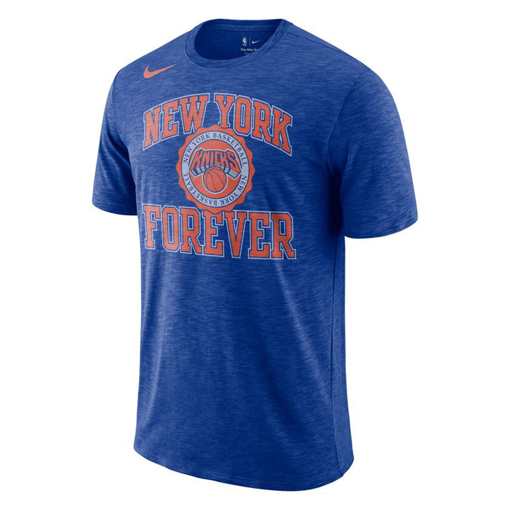 Nike Knicks Mantra Tee In Blue - Front View