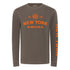 Sportiqe Knicks Mohave Pewter Longsleeve Tee In Grey - Front View