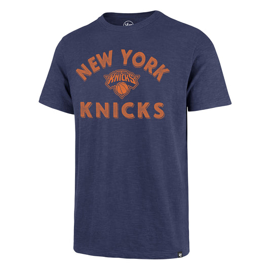 '47 Brand Knicks Double Back Scrum Tee In Blue - Front View