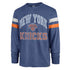 '47 Brand Knicks Irving Long Sleeve Tee In Blue - Front View
