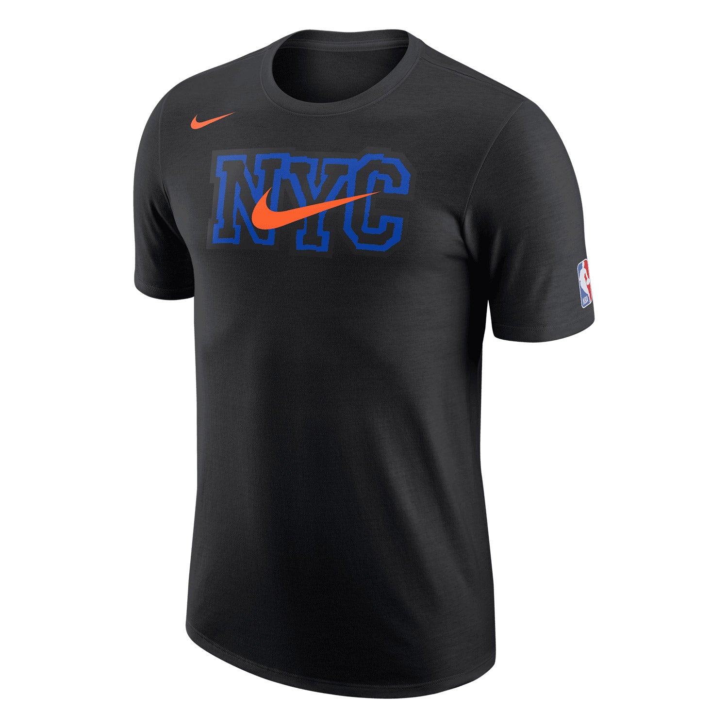 New York Knicks Nike City Edition 22-23 Black Wordmark Tee - Front View