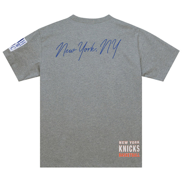 Mitchell & Ness Knicks City Collection Tee In Grey - Back View
