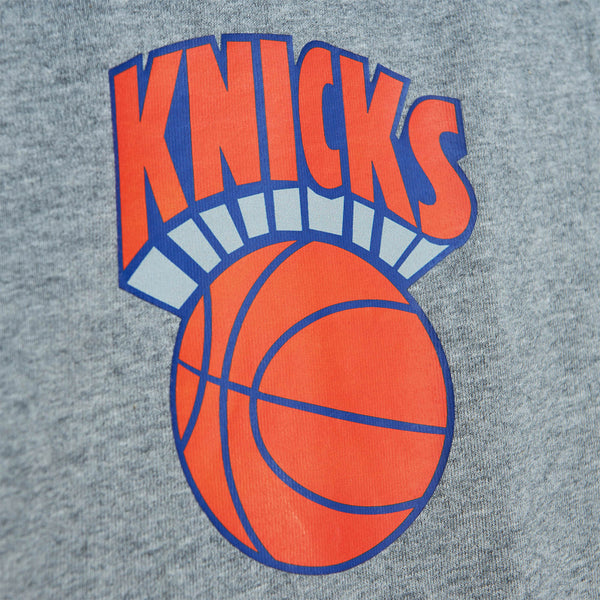 Mitchell & Ness Knicks City Collection Tee In Grey - Zoom View On Front Graphic