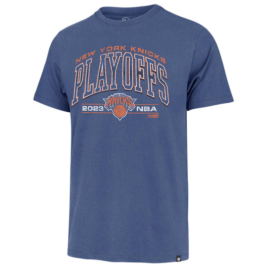 '47 Brand Knicks 22-23 Playoff Participant T-Shirt - In Blue - Front View