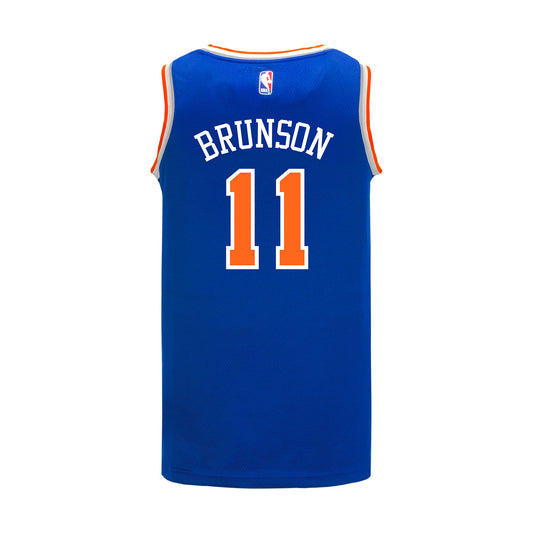 Knicks Youth Icon Jalen Brunson Swingman Jersey In Blue - Back View