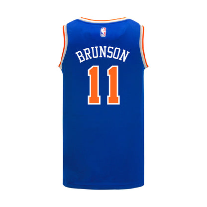 Knicks Youth Icon Jalen Brunson Swingman Jersey In Blue - Back View