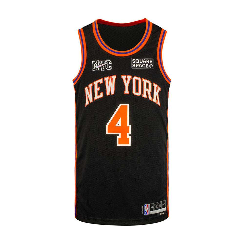 Men's New York Knicks Derrick Rose #4 Nike Black 2021/22 Swingman NBA Jersey  - City Edition