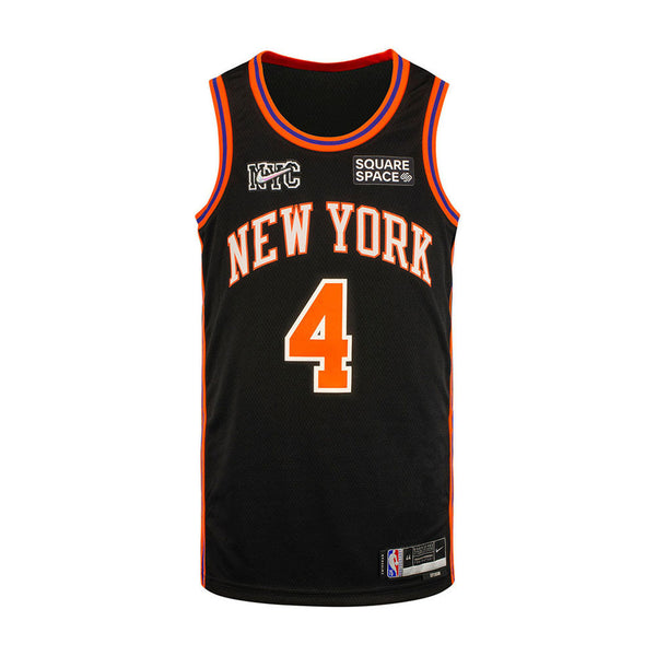 New York Knicks Youth Derrick Rose Nike City Edition Jersey in Black - Front View