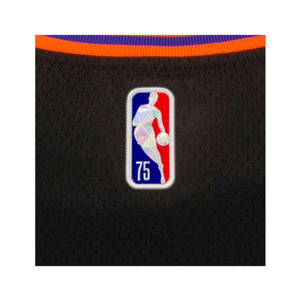 New York Knicks Youth RJ Barrett Nike City Edition Jersey in Black- Patch Close Up
