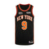 New York Knicks Youth RJ Barrett Nike City Edition Jersey in Black - Front View