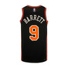 New York Knicks Youth RJ Barrett Nike City Edition Jersey in Black - Back View