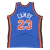 Marcus Camby Mitchell & Ness 98-99 Road Swingman Jersey in Blue - Back View