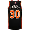 Knicks 21-22 Julius Randle City Edition Swingman Jersey in Black - Back View