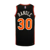 New York Knicks Youth Julius Randle Nike City Edition Jersey in Black - Back View