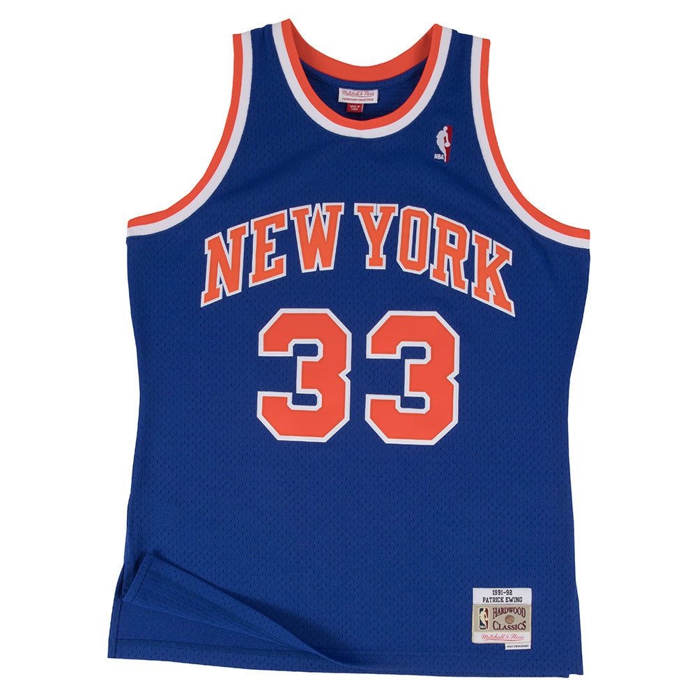 Men's Mitchell & Ness Patrick Ewing Blue New York Knicks 1991-92 Hardwood  Classics Swingman Jersey