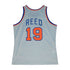 Knicks Mitchell & Ness 75th Silver Willis Reed #19 Swingman Jersey in Grey - Back View