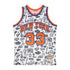 Mitchell & Ness Knicks Doodle Patrick Ewing #33 Swingman Jersey In White - Front View