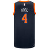 Knicks 22-23 Derrick Rose Statement Swingman Jersey In Blue - Back View
