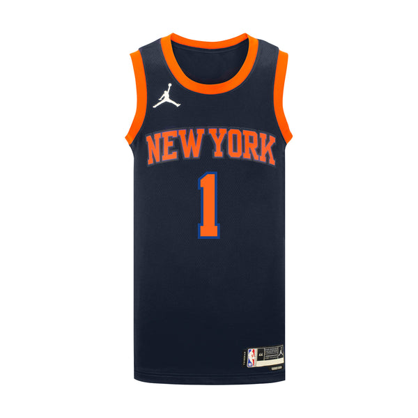 Youth Knicks 22-23 Obi Toppin Statement Swingman Jersey In Blue - Front View