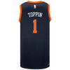 Knicks 22-23 Obi Toppin Statement Swingman Jersey In Blue - Back View