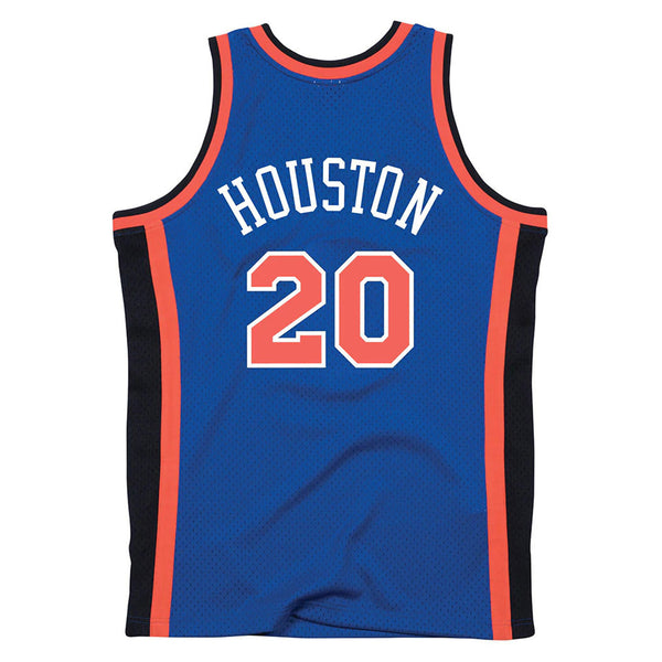 New York Knicks Alumni Knicks Hardwood Classic Jersey Package - Allan Houston Jersey In Blue - Back View