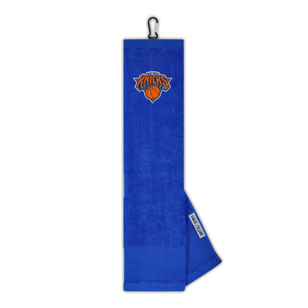 Wincraft Knicks Embroidered Golf Towel in Blue - Front View