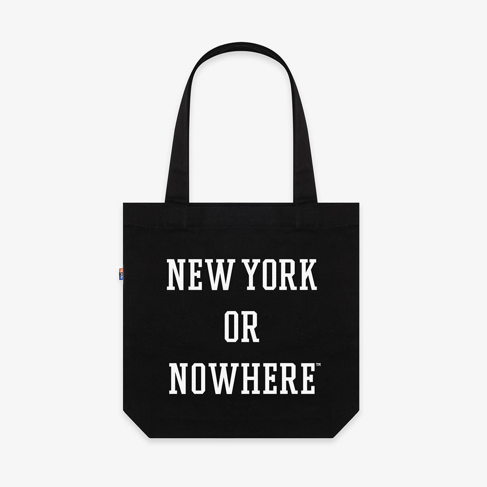 NYON x Knicks "CLASSIC NYK" Tote in Black - Front View