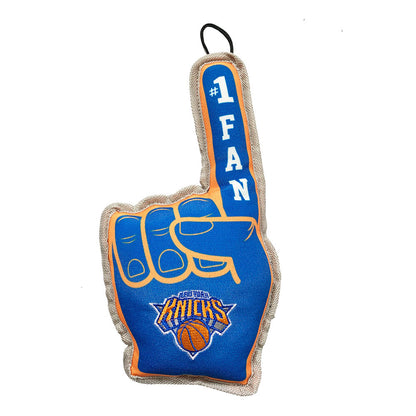 New York Knicks Pet #1 Fan Toy in Blue - Front View