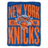 Northwest Knicks 50x60 Raschel Throw Blanket in Blue and Orange