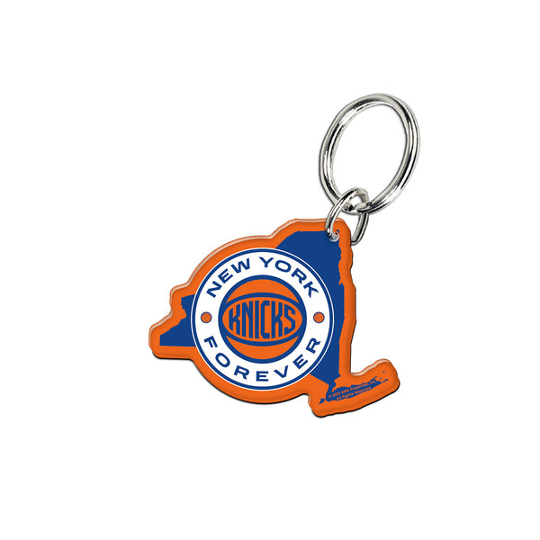 Wincraft Knicks 22-23 Playoff NY Forever Keychain - In Blue And Orange - Front View