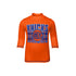 Toddler Knicks Slip N Slide Rash Guard Top in Orange - Front View
