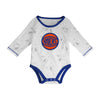 Newborn Knicks Dream Team Creeper, Pant and Hat Set In White - Creeper Front View