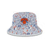 Toddler New Era Knicks Zoo Animal Print Bucket Hat In White, Blue & Orange - Front View