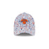Toddler New Era Knicks Zoo Animal Print Adjustable Hat In White, Blue & Orange - Front View