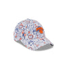 Toddler New Era Knicks Zoo Animal Print Adjustable Hat In White, Blue & Orange - Angled Right Side View