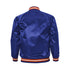 Mitchell & Ness Youth Knicks Satin Jacket In Blue, Orange & White - Back View