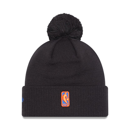 New Era Knicks City Edition 22-23 JR Kids Alt Knit Hat In Black - Back View