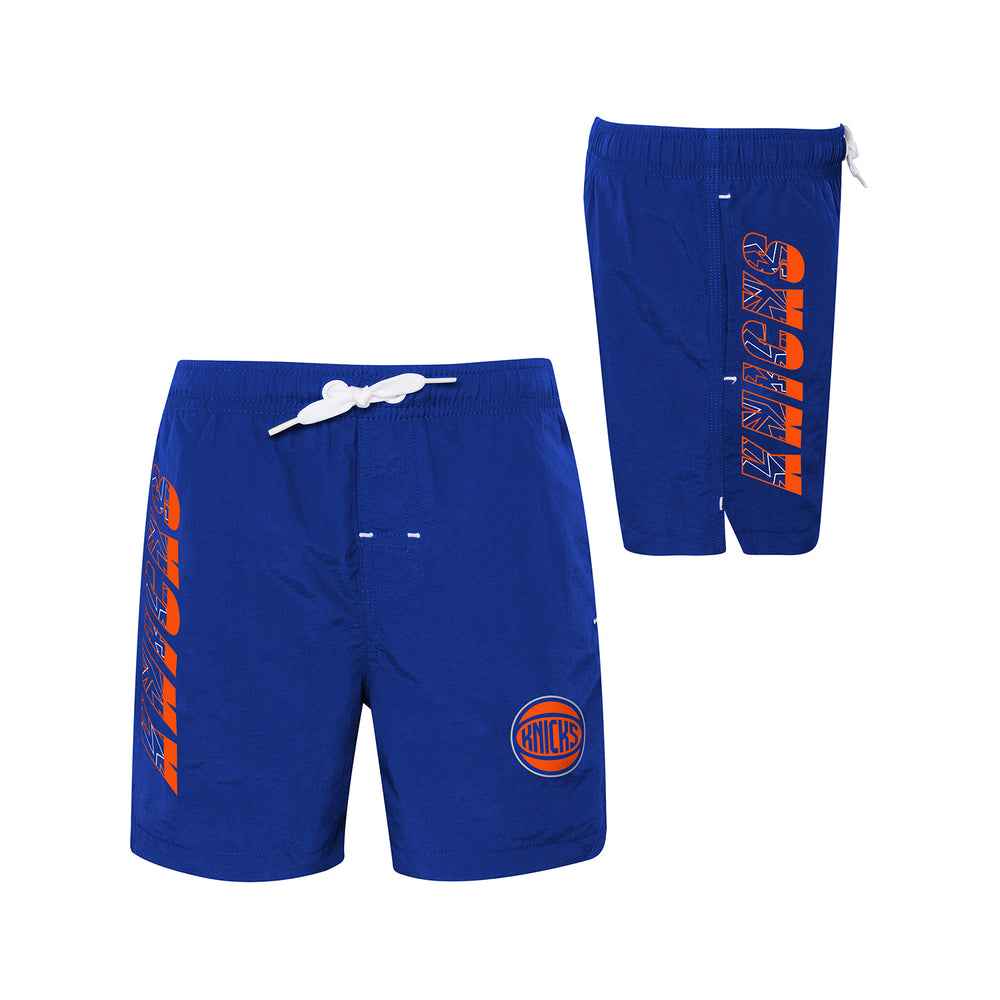 Nike Men's New York Knicks Blue Dri-Fit Pregame Shorts