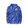 Kids Knicks Malibu Tie Dye Hoodie In Blue & Orange - Front View
