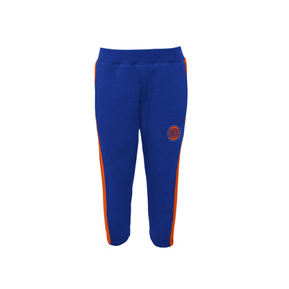 Kids Knicks Miracle on Court Hoodie and Pant Set In Blue & Orange - Pants Front View