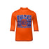 Kids Knicks Slip N Slide Rash Guard Top in Orange - Front View