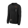Youth Nike Knicks MAX90 Graphic Longsleeve Tee In Black, White & Orange - Front View
