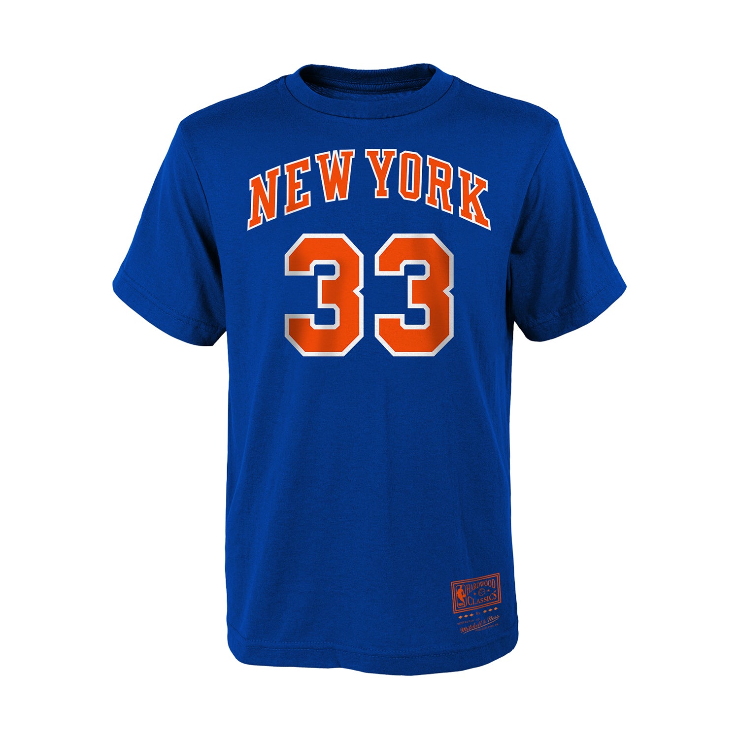 Mitchell & Ness Youth Boys Patrick Ewing Gray New York Knicks Hardwood  Classics King of the Court Player T-shirt