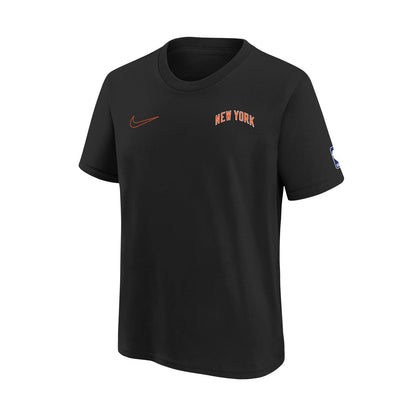 Youth City Edition 22-23 Essential Logo Tee In Black & Orange - Front View