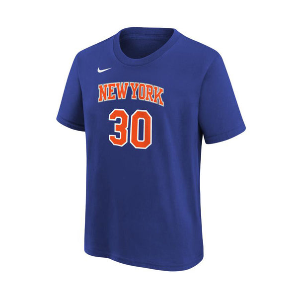 Youth Knicks Randle #30 Name & Number Tee In Blue - Front View