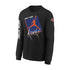 Youth Statement 22-23 Jordan Brand Courtside Max90 Long Sleeve Tee In Black - Front View