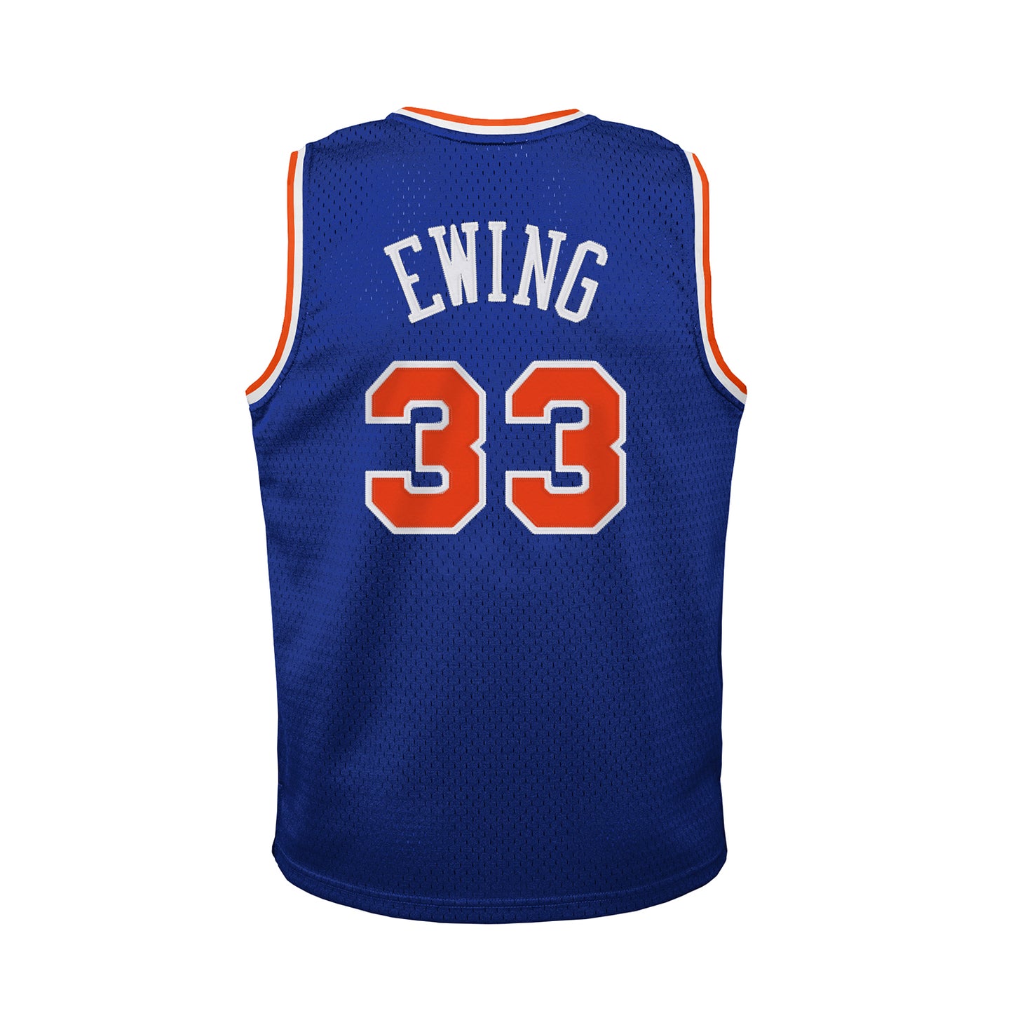 Mitchell & Ness Youth Knicks Patrick Ewing Swingman Jersey In Blue - Back View
